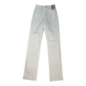 NEW Madewell Women’s Size 24 Tall Tile White‎ The Tall '90s Straight Jean NWT